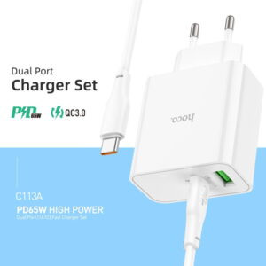 HOCO-usb-C-Charger-65W-USB-Type-C-PD-Fast