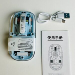 GearUP WM30 Transparent Crystal 2.4G + Bluetooth Magnetic Wireless Mouse GearUP WM30 Transparent Crysta