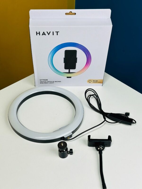 Havit ST7012 Pro Tripod Stand With Ring Light - Image 3