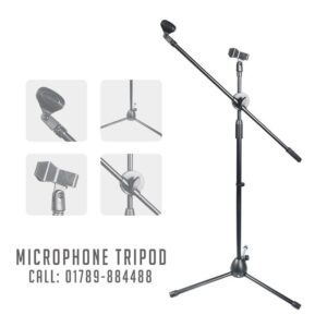 Microphone Floor Stand With Adjustable Two Microphone Holder (LW-38)