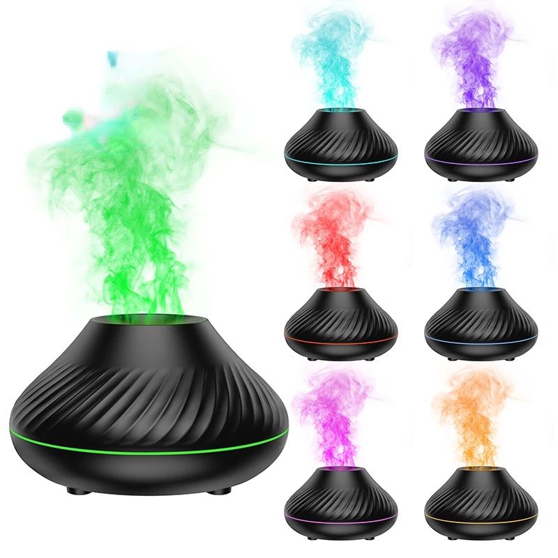 GearUP DQ705 Volcanic Flame Aroma Diffuser Essential Oil Lamp Air Humidifier with Color Night Light - Image 3