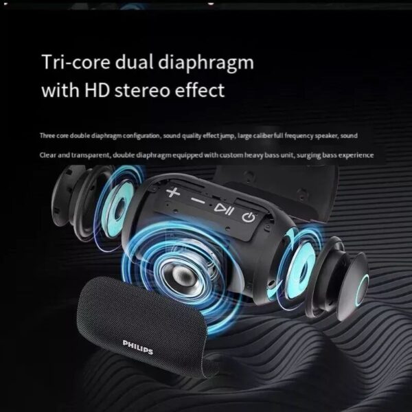 Philips TAS3209 Portable Wireless IPX7 Waterproof Bluetooth Speaker - Image 3