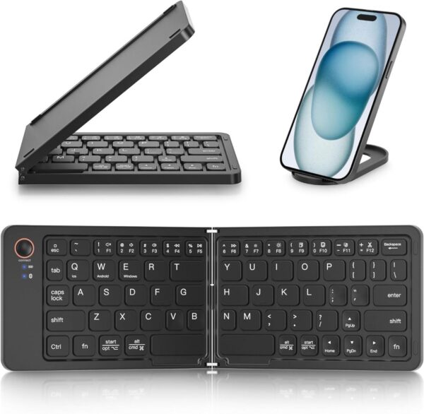 GearUP B023 Rechargeable Ultra Slim Folding Pocket Bluetooth Keyboard - Image 4